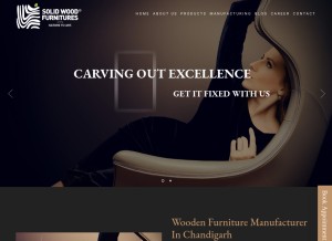 How solidwoodfurnitures.in looks like on a tablet such as an iPad.