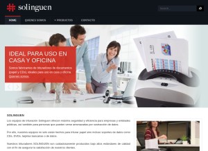 How solinguen.com looks like on a tablet such as an iPad.