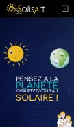 How solisart.fr looks like on a mobile device such as an iPhone.
