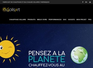 How solisart.fr looks like on a tablet such as an iPad.