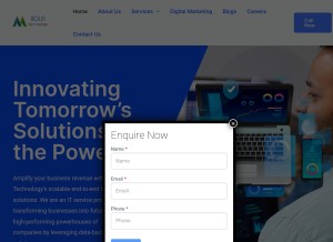 How solistechnology.in looks like on a tablet such as an iPad.