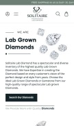 How solitairelabdiamond.com looks like on a mobile device such as an iPhone.