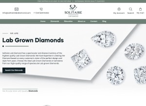 How solitairelabdiamond.com looks like on a tablet such as an iPad.