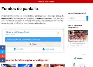 How solofondos.com looks like on a tablet such as an iPad.