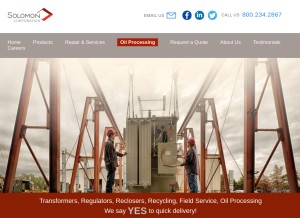 How solomoncorp.com looks like on a tablet such as an iPad.