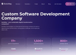 How soloway.tech looks like on a tablet such as an iPad.