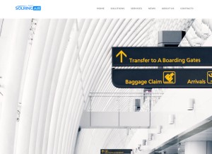 How solringair.com looks like on a tablet such as an iPad.