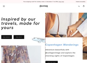 How soludos.com looks like on a tablet such as an iPad.