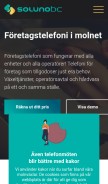 How soluno.se looks like on a mobile device such as an iPhone.