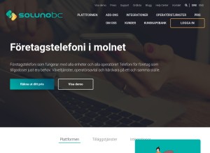 How soluno.se looks like on a tablet such as an iPad.