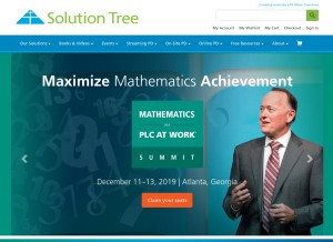 How solution-tree.com looks like on a tablet such as an iPad.
