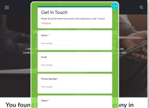 How solutions1313.com looks like on a tablet such as an iPad.