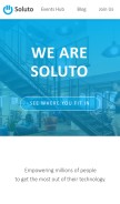 How soluto.com looks like on a mobile device such as an iPhone.