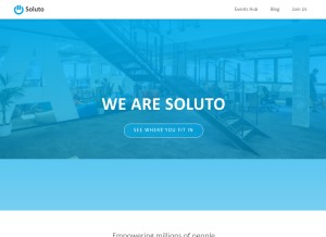 How soluto.com looks like on a tablet such as an iPad.