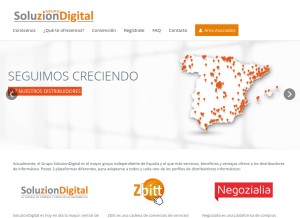 How soluziondigital.com looks like on a tablet such as an iPad.