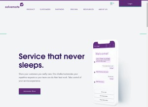 How solvemate.com looks like on a tablet such as an iPad.