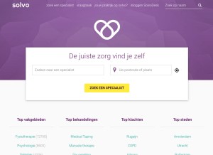 How solvo.nl looks like on a tablet such as an iPad.