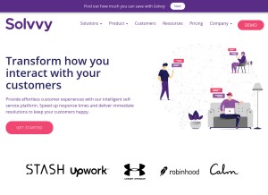 How solvvy.com looks like on a tablet such as an iPad.