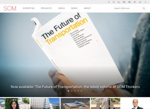 How som.com looks like on a tablet such as an iPad.