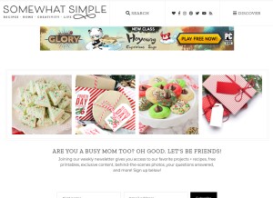 How somewhatsimple.com looks like on a tablet such as an iPad.