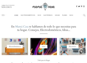 How somosmamacasa.com looks like on a tablet such as an iPad.