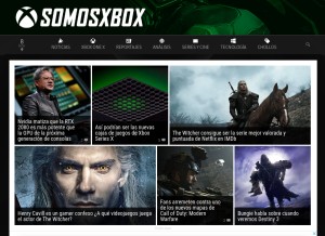 How somosxbox.com looks like on a tablet such as an iPad.