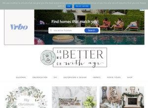 How somuchbetterwithage.com looks like on a tablet such as an iPad.
