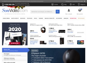 How son-video.com looks like on a tablet such as an iPad.