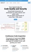 How sonarqube.org looks like on a mobile device such as an iPhone.