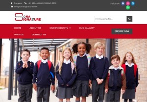 How sonasignature.com looks like on a tablet such as an iPad.