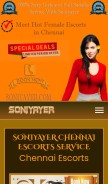 How soniyayer.com looks like on a mobile device such as an iPhone.