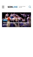 How sonline.hu looks like on a mobile device such as an iPhone.