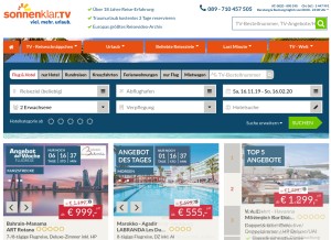How sonnenklar.tv looks like on a tablet such as an iPad.