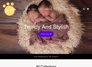 How sooperkids.com looks like on a tablet such as an iPad.