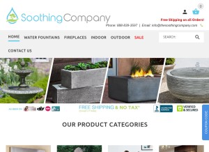 How soothingwalls.com looks like on a tablet such as an iPad.