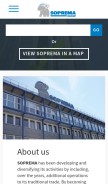 How soprema.com looks like on a mobile device such as an iPhone.