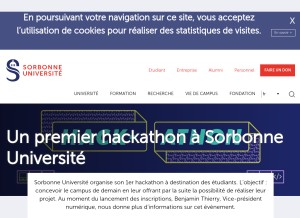 How sorbonne-universite.fr looks like on a tablet such as an iPad.