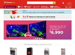 How soriana.com looks like on a tablet such as an iPad.