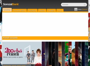 How sorozatbarat.online looks like on a tablet such as an iPad.