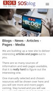 How sosblog.com looks like on a mobile device such as an iPhone.