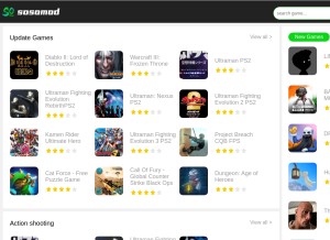 How sosomod.com looks like on a tablet such as an iPad.