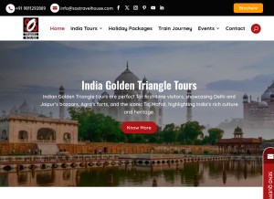 How sostraveltoindia.com looks like on a tablet such as an iPad.