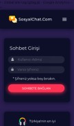 How sosyalchat.com looks like on a mobile device such as an iPhone.