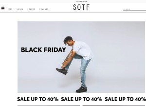 How sotf.com looks like on a tablet such as an iPad.