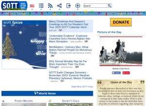 How sott.net looks like on a tablet such as an iPad.