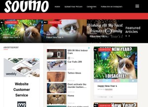 How soumo.eu looks like on a tablet such as an iPad.