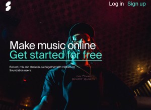 How soundation.com looks like on a tablet such as an iPad.