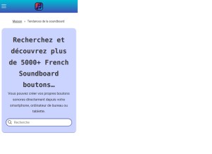 How soundboardfrance.com looks like on a tablet such as an iPad.