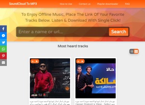 How soundcloudtomp3.live looks like on a tablet such as an iPad.