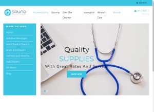 How soundmedicalsupplies.com looks like on a tablet such as an iPad.
